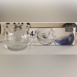 Libbey stemless martini glass Chillers 4 piece set